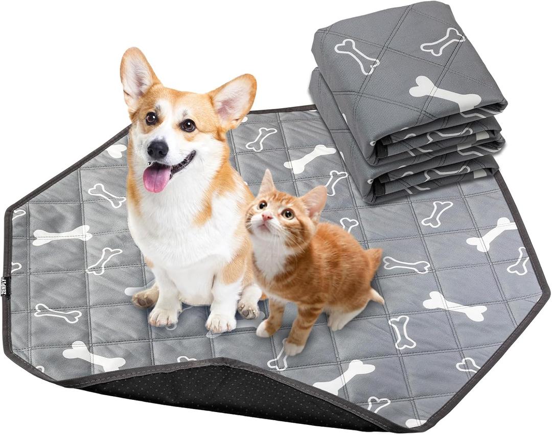 Zenply Dog Pee Pads for Puppy Reusable Washable Whelping Liner and Carpet Floor Protection Waterproof Machine Wash Suitable for Octagon Dog Playpen, 26.8 Inch 2-Pack (Octagon-2PC)