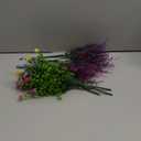 Hananona 12 Pcs Artificial Flowers Outdoor, Faux Artificial Plants UV Resistant Plastic Flower Bulk for Hanging Planter Porch Window Home Wedding Fall Summer Decor (12, Fuchsia, Purple, Yellow, Green)