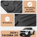 TripleAliners Truck Mat Compatible with 2024-2026 Toyota Tacoma 5FT Accessories, Truck Bed Mat Heavy Duty Custom Fit All Weather Protection TPE Pickup Liner