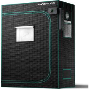MARS HYDRO 4x2x5 Advanced Grow Tent, 48"x24"x60" High Reflective Mylar 1680D for Hydroponics Indoor Plant Growing, with Observation Window,Floor Tray and Smooth Zipper for TSL2000/SP3000