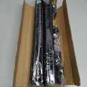 Curtain Rods for Windows 2 Pack 36-124 inch, 5/8 inch Matte Black Curtain Rod Adjustable by Splicing for Bedroom Kitchen Living Room