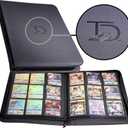 TopDeck 500 Card Ringless Zip Binder Pro - 9-Pocket Pages Side Load Sleeve TCG Storage Portfolio, Compatible with Pokemon, Yu-Gi-Oh, One Piece, MTG, Comic Trading Collectible Cards - Black