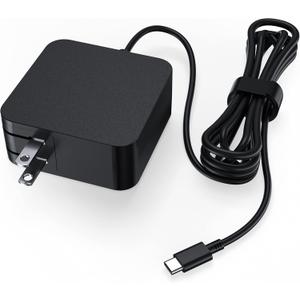 USB-C 65W 45W AC Adapter Laptop Charger for Asus Chromebook ZenBook Transformer ExpertBook, C302C C213 C214 C436 C523 ADP-45EW B, UX390UA UX490 UX325 UX393 UX371, B9450FA B9450CEA, T302, Foldable Plug