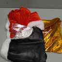 BERVYOSW Santa Costume for Kids 9 PCS Boys Santa Suit Set Youth Santa Costume for Halloween Christmas Holiday Cosplay Party (Medium)