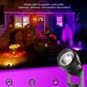 L LOHAS LED Christmas Spotlight Outdoor, Purple Halloween Spot Lights for Yard, Auto On/Off 5W 120V Landscape Lighting for House, Holiday, Trees, Decoration, 450LM IP66 Waterproof, UL Listed, 2 Pack