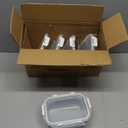 KOMUEE 30 oz 5 Pack Glass Meal Prep Containers, Glass Storage Containers with Lids - Dishwahser, Microwave, Oven and Freezer Safe, White