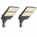 HYKOONT 300W LED Parking Lot Light,Dusk to Dawn Outdoor Lighting IP66 Waterproof Commercial Lighting 5000K LED Flood Lights Outdoor 36000lm Wide Angle Street Light with Photocell, Pack Of 2