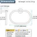 Angle Simple Towel Ring Brushed Dark Gold, SUS 304 Stainless Steel Swivel Hand Towel Holder for Bathroom Wall Mount