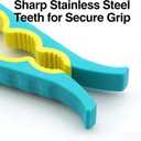 2 x Manual Jar Opener Bottle Opener and Can Opener for Weak hands, Seniors with Arthritis and Anyone with Low Strength, Mutil Jar Opener Get Lids Off Easily Non-Slip Grips - 3-in-1 Kitchen Tool