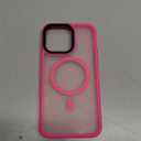 MOCCA Strong Magnetic for iPhone 14 Pro Max Case [Compatible with Magsafe] [10FT Military Grade Protective] Translucent Matte Slim Shockproof Case for iPhone 14 Pro Max 6.7"- Hot Pink