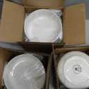 MALACASA 24 OZ Cereal Bowls, Porcelain Soup Oatmeal Bowls Set of 6, Kitchen Ceramic Serving Bowl, Dishwasher Microwave Oven Safe, White, Series LUNA