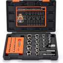 REXBETI 41-Piece Bolt Extractor Screw Extractor Set and Stripped Screw Remover, Case with 16-Piece Bolt Extractor, 10-Piece HSS Drill Bit, 10-Piece Spiral Screw Extractor and 4 Piece Adapter