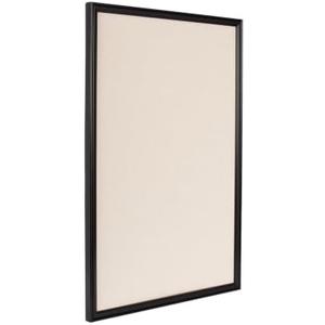 Kate and Laurel Adlynn Rectangle Framed Linen Fabric Pinboard, 24 x 36, Black, Traditional Beveled Bulletin Board for Vintage Home Wall Organization or Aspirational Vision Board