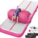Air Roller Gymnastics Barrel, Inflatable Gymnastics Air Roller Inflatable Air Gymnastics Mat with Electric Pump for Yoga Cheerleading Training Home Park Outdoor Use