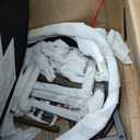 26" H Counter Height Bar Stools Set of 2, Modern Linen Fabric Upholstered Barstools with Backrest for Kitchen Island, Black and Brown Metal Frames