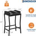 Garvee Bar Stool, 26 Inch Counter Height Modern Barstools, 26" H Barstools-Rectangular