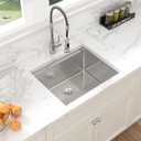 Sarlai 21 Undermount Kitchen Sink - 21"x19" Undermount Bar Sink Ledge Workstation Single Bowl 16 Gauge Stainless Steel RV Bar Prep Small Kitchen Sinks Basin, 21"x19"x10"