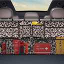 Femuar Car Trunk Organizer,Large Capacity Backseat Trunk Organizer(42"*18"),Collapsible Car Storage Bag with 8 Pocekt,Car Organizer for SUV/MPV/Truck - Leopard print