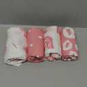 Gllquen Baby Bassinet Sheets 4 Pack, Breathable Cozy Fitted Mattress Sheet, Elastic Travel Crib Fashionable Floral Pattern, Standard Cradle Safe Sheets for Baby Boy Girls 32"X16"(Love)