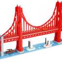 Geniteen Building Blocks Set Golden Gate Bridge Model Building Kit World - Famous Architecture Collection Micro Mini Blocks 3800 PCS