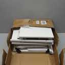 Furnulem 5 Drawer White Dressers for Bedroom 2 Tier Shelf Storage Small Fabric Dresser for Closet Sturdy Metal Frame Modern Style Storage Cabinets Organization Units for Hallway Rooms