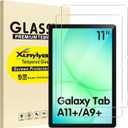 2-Pack, Screen Protector for Samsung Galaxy Tab A11 Plus/A11+ / A9 Plus/ A9+ 11 Inch Tempered Glass Film Bubble Free Easy Installation (Transparent)