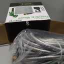 KUFFO Metal Garden Hose 50 ft - Heavy Duty Stainless Steel 304 Water Hose with 10 Function Nozzle - Flexible, Lightweight, Puncture-Resistant, No-Kink Outdoor Metal Hose for Yard, Gardening, Patio, RV