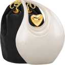 Heart of Love Cremation Urn for Human Ashes Adult, Large Funeral Urn for Ashes, Decorative Memorial Burial Urn for Loved One (White Gold, Adult) (Adult Non-Customize)