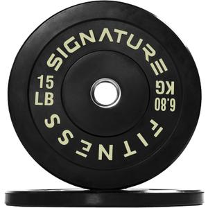 Fitvids 2" Olympic Bumper Weight Plates Set for Barbell – 15 LB – Colored