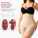 Nebility Shapewear Tummy Control High Waisted Butt Lifting Panties Body Shaper Shapewear Shorts Thigh Slimmer (Beige, M)