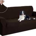 U-NICE HOME Stretch Couch Cover Sofa Cover Sofa Slipcover Furniture Protector for 4 Cushion Couch Sofa Pet Friendly(Oversized Sofa, Chocolate)