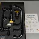 Wall Mount Faucet 8 Inch Center Commercial Kitchen Faucet, 12 Inches Swivel Spout Wall-Mount Utility Sink Faucets, 2 Handle Wall Mounted Faucets for Kitchen Laundry Room Restaurant