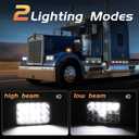 4x6 LED Headlights Approved Hi/Lo Sealed Beam Replacement H4651 H4652 H4656 H4666 H6545 Compatible with Kenworth T600 W900 T800 Truck P-eterbilt 379 S10 RV Freightliner