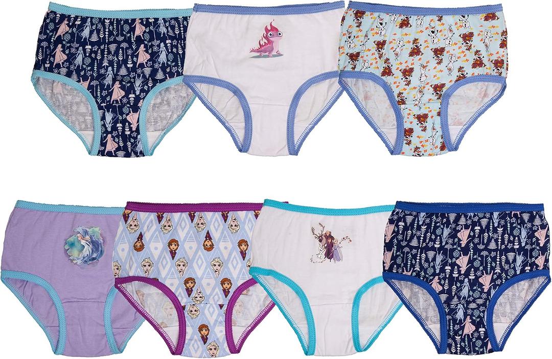 Disney Frozen Underwear, Sizes: 2-3T (7-Pack)