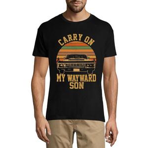 Carry On My Wayward Son Men's Crew Neck T-Shirt Black, 3 XL