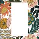 Mid Century Boho Floral Light Switch Cover 1 Gang Wall Plate Single Decorator Rocker Switch Plate Covers, Tropical Leaves Decorative Outlet Cover, 4.50 x 2.76 Inch