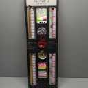 LaRibbons Christmas Wrapping Paper Sets, Classic Reindeer Stripes & Happy Holiday Design with Ribbons & Gift Tags & Metallic Pom Pom for Christmas, Holiday，30Inch × 10Feet（ 4 Rolls: 100 Sq.Ft.Ttl）