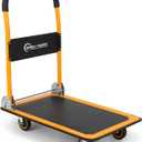 Simpli-Magic Push Cart Dolly, 330 LBS Foldable Moving Platform Hand Truck Easy Storage, 360 Degree Swivel Wheels Flat Bed Cart