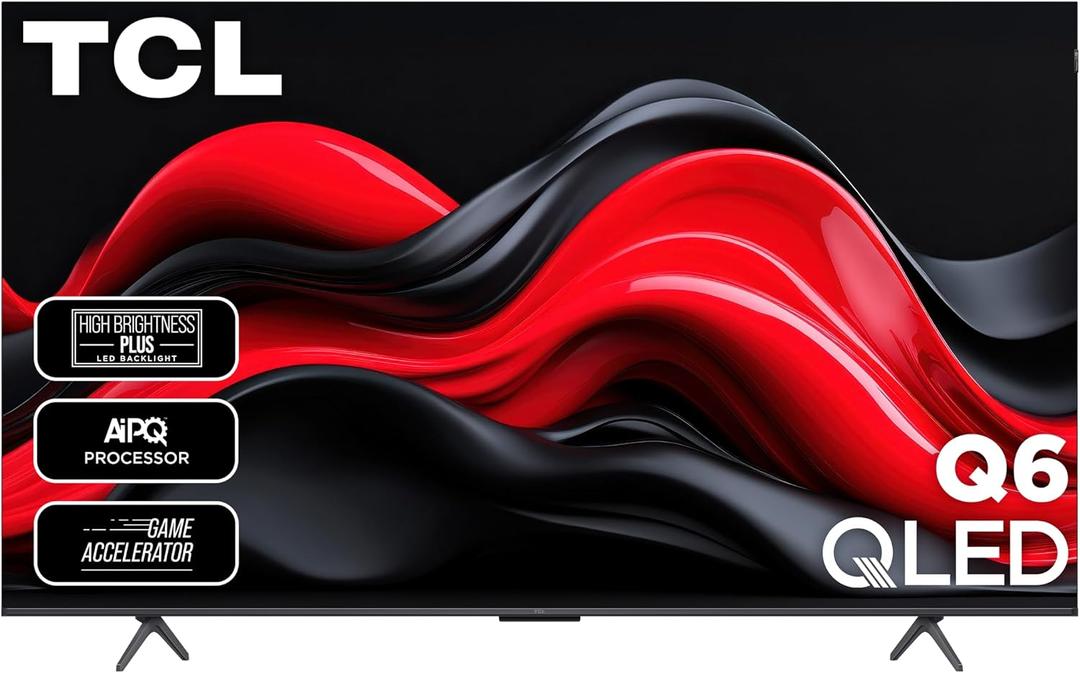 TCL 55-Inch Q65 QLED 4K UHD Smart TV with Google TV (55Q651G, 2024 Model) Dolby Vision, Dolby Atmos, HDR Pro+, Game Accelerator Enhanced Gaming, Voice Remote, Works with Alexa, Streaming Television