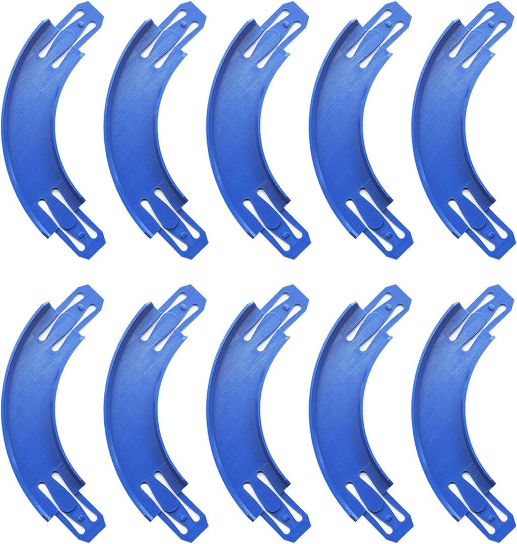 Racetrack Connectors Compatible with Hot Wheels,90 Degree Banked Turn,10 PacksUpgrade Edition (Blue)