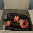 Camco RhinoFLEX 15-Ft RV Sewer Hose Kit - Features Clear Elbow Fitting w/Removable 4-in-1 Adapter - Connects to 3 Slip or 3/3.5/4 NPT Threaded Sewer Connection (39770)