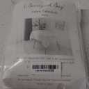 Biscaynebay Textured Fabric Square Tablecloths 70x70 Inches, Ivory Water Resistant Card Table Cloth Folding Table Cover for Dining, Kitchen, Wedding and Parties etc. Machine Washable