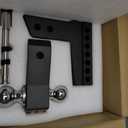 Adjustable Trailer Hitch-Drop Hitch Fits 2.5-Inch Receiver -6" Drop/Rise Tow Hitch with 2" and 2-5/16" Tow Balls-18,500GTW with Double Anti-Theft Pins Locks, Black