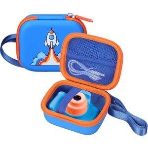 Camera Case for Seckton Upgrade Kids Selfie Camera, Case Compatible with Seckton/KOKODI/Dylanto/Goopow/Desuccus/DITUPAN/GKTZ/masterbee Digital Video Camera Toys Camcorder Storage Holder-Deep Blue