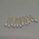Rossesay 12 Pcs S14 Bulbs for Outdoor String Lights 1.5 W LED String Light Bulbs with 2 Prongs 2700k 120v Waterproof S14 LED Replacement Accessories for Outdoor Patio, Warm White (White)