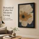 Aidepsek Modern Abstract Botanical Wall Art Minimal Mid Century Floral Art Print Beige Orange Line Flower Painting Picture Flower Poster for Living Room Bedroom Wall Decor, 24"L x 16"W