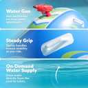SLOOSH Inflatable Jet Ski Pool Floats Kids, Pool Floaties with Water Gun, Water Fight Toys, Inflatable Battle Blaster Fun for Summer