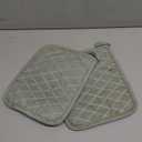 KITCHENAID Evergreen Design Series Herringbone Ribbed Soft Silicone Pot Holders 2-Pack Set, Heat Resistant up to 500F, Flexible & Waterproof, Deep Forest Green, 7"x10"