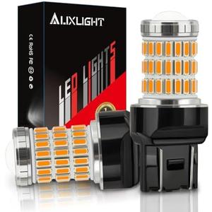AUXLIGHT 7440 7441 7443 7444 T20 992 W21W LED Bulb Amber Yellow, Ultra Bright 60-SMD Replacement Need Extra Load Resistor for Blinker Lights, Turn Signal/Parking Lights, Brake/Tail Lights (Pack of 2)