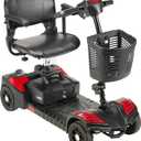 Drive Medical Drive Medical Scout Compact Travel Power Scooter, 4 Wheel (Red/Blue)